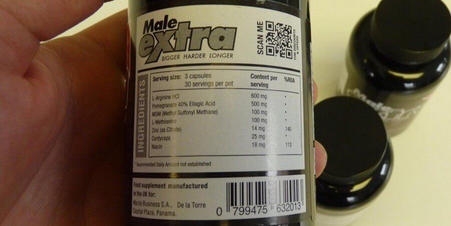 male extra ingredients
