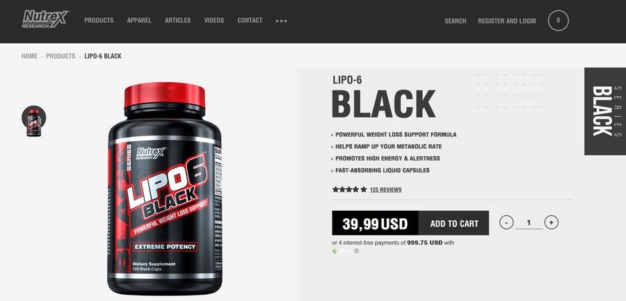 lipo6 black official website