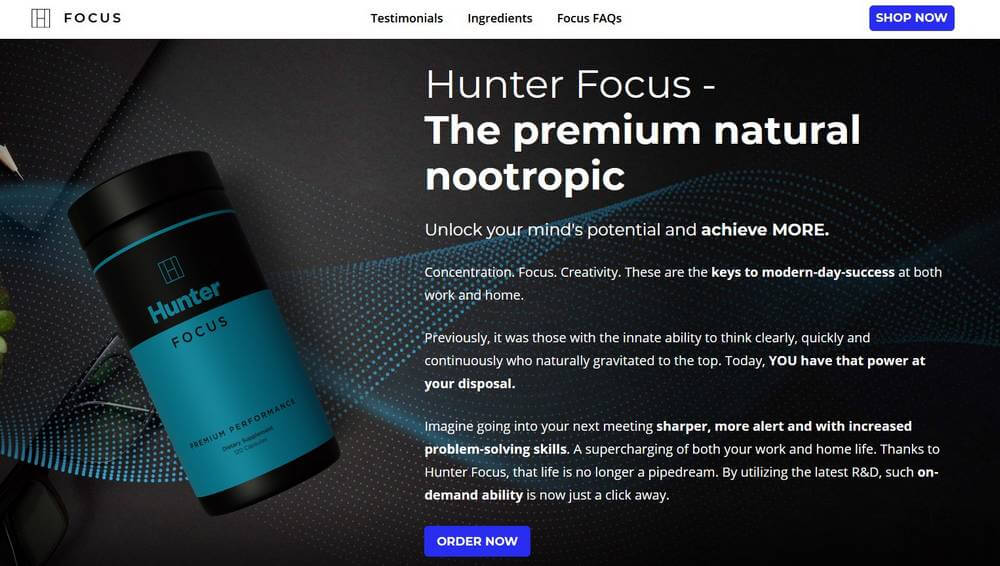 hunter focus website